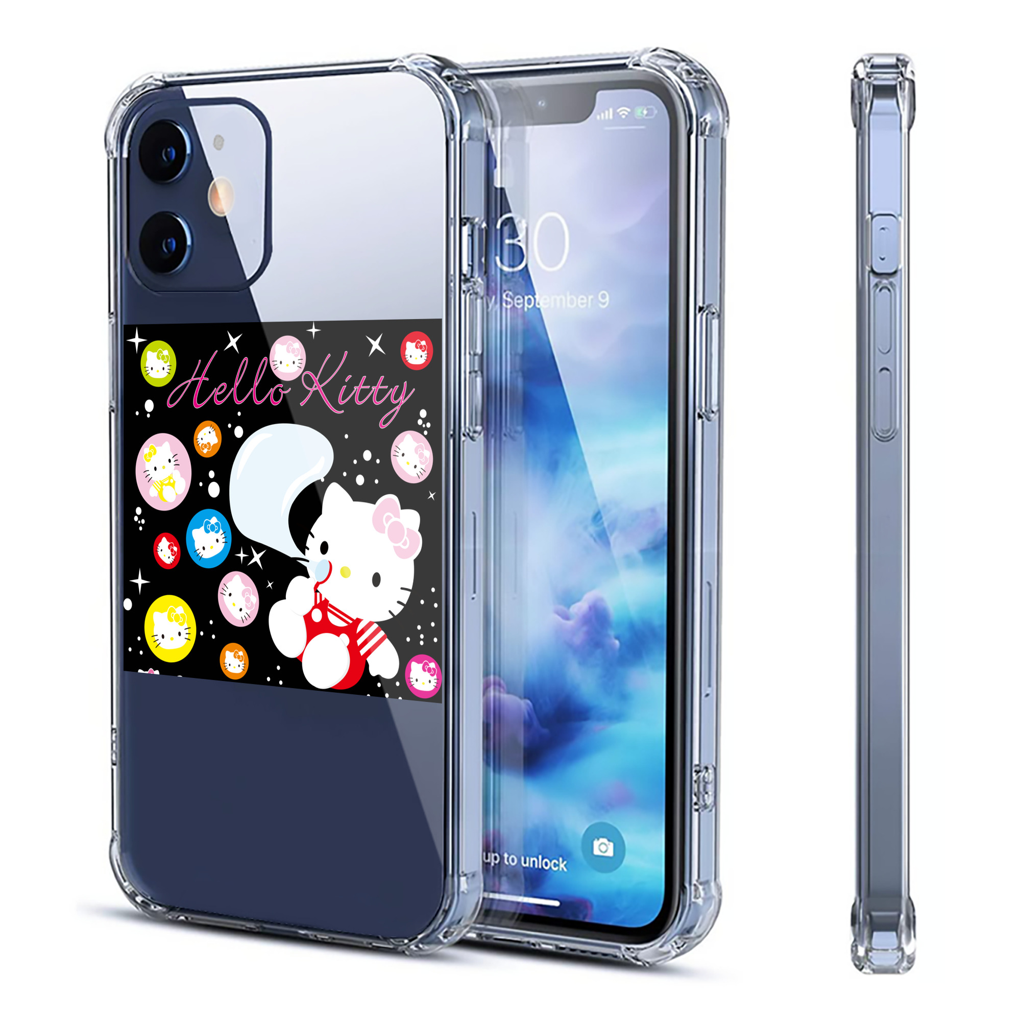 （画像用） Hello Kitty ハローキティ 【iPhone 12シリーズ対応】透明スマホケース（クリアソフトケース）
